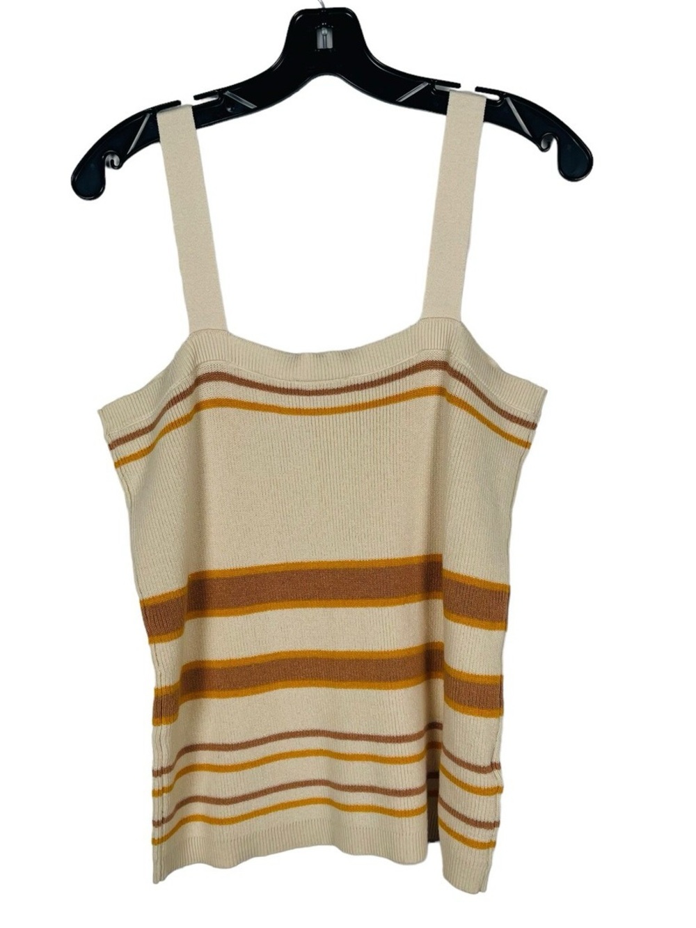 LOFT outlet knit striped square neck sweater tank top
